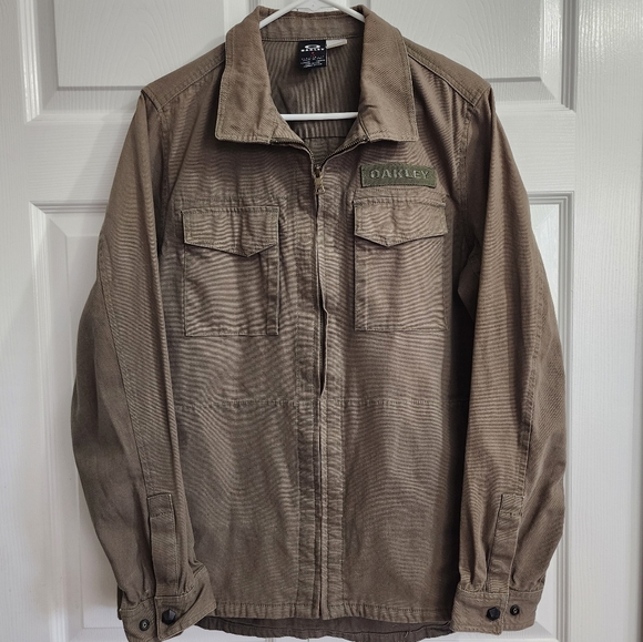 Oakley Military‎ Style Jacket Green Zip Up Gorpcore Techwear, Mens L - Picture 1 of 11